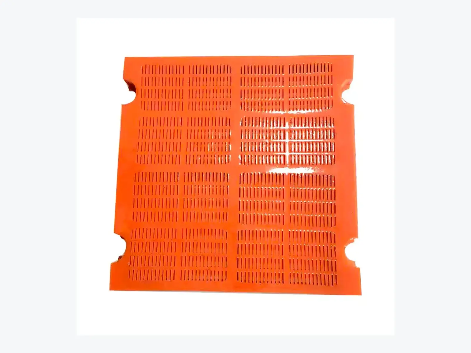 Modular polyurethane screen panel front view